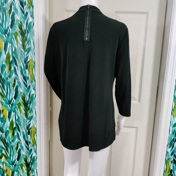 Ellen Tracy V-Neck Tunic with3/4 Sleeves Choker Accent L - Picture 2 of 14